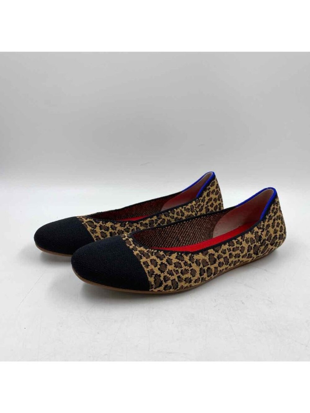 Rothy's The Square Little Cat Women's Shoe Size 7.5 Tan Animal Print Flats